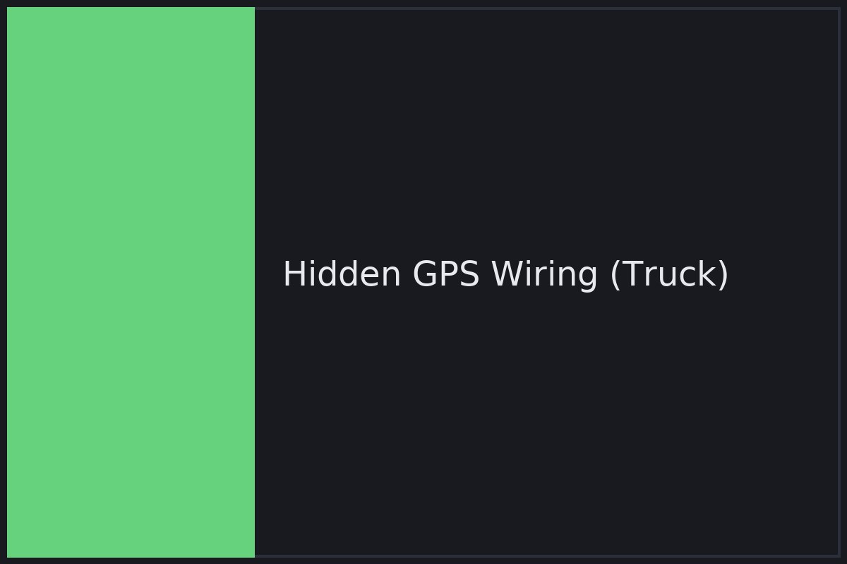 Hidden GPS tracker wiring with fuse tap